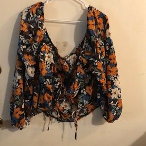 Shein Floral Crop Top